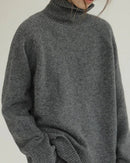 Wool Loose Turtleneck Sweater