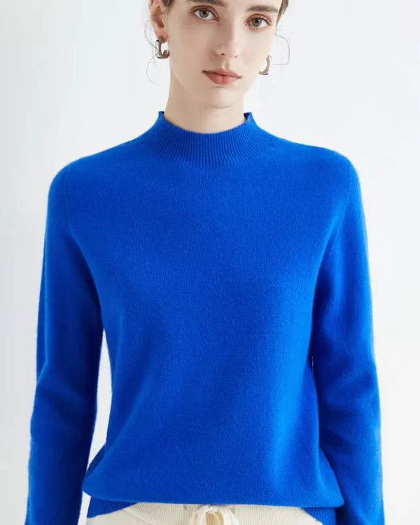 Basic Style Round Neck Wool Jumper