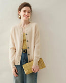 Cashmere Knitted Short Cardigan