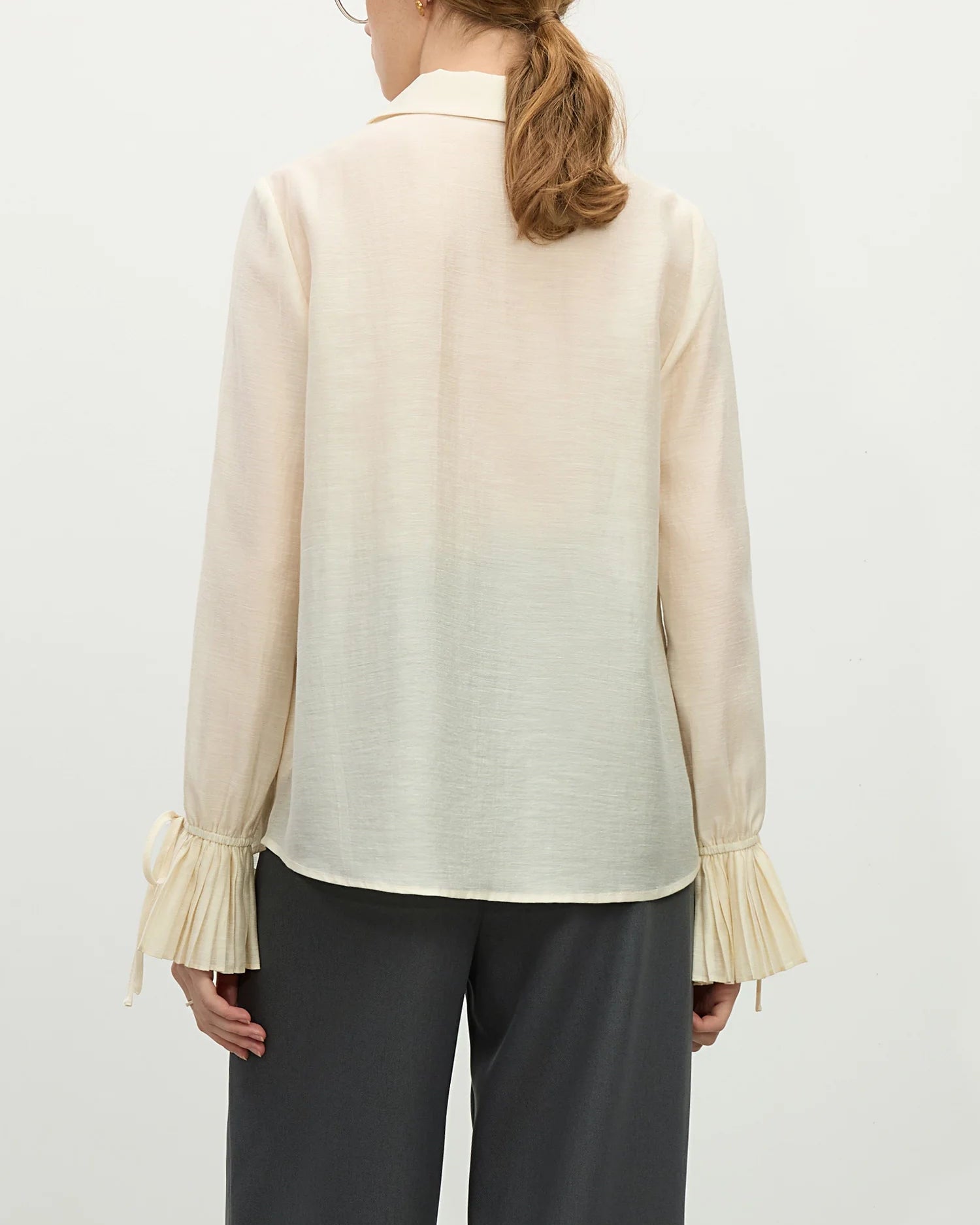 Versatile Pleated Long Sleeve Chic Shirt