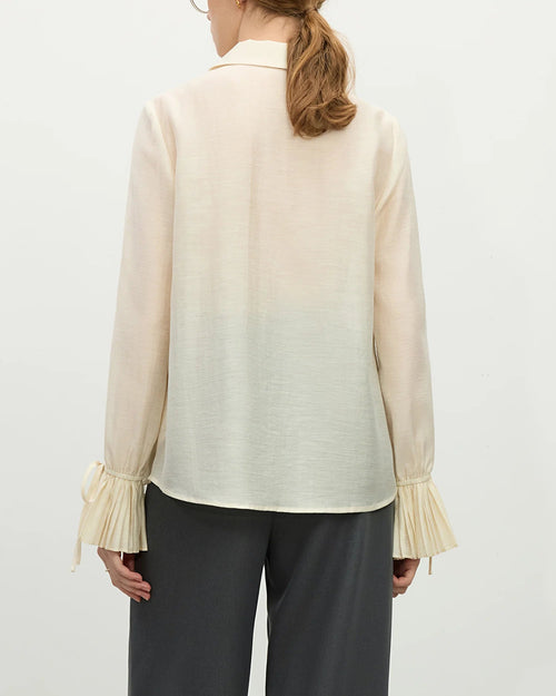 Versatile Pleated Long Sleeve Chic Shirt