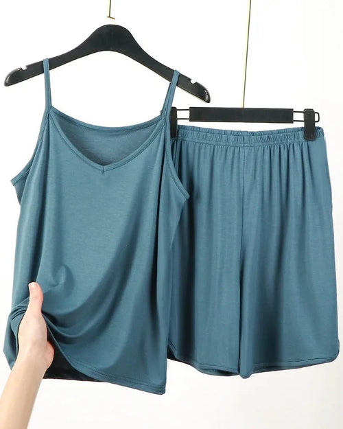 Plus Size Modal Sling Top & Shorts Pajama Set