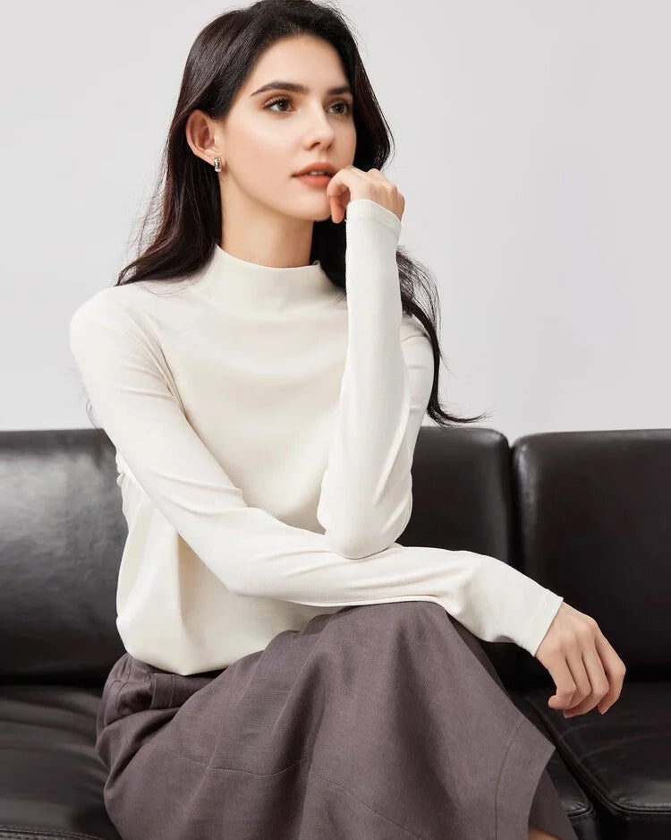 Wool-Blend Long-Sleeve Tee