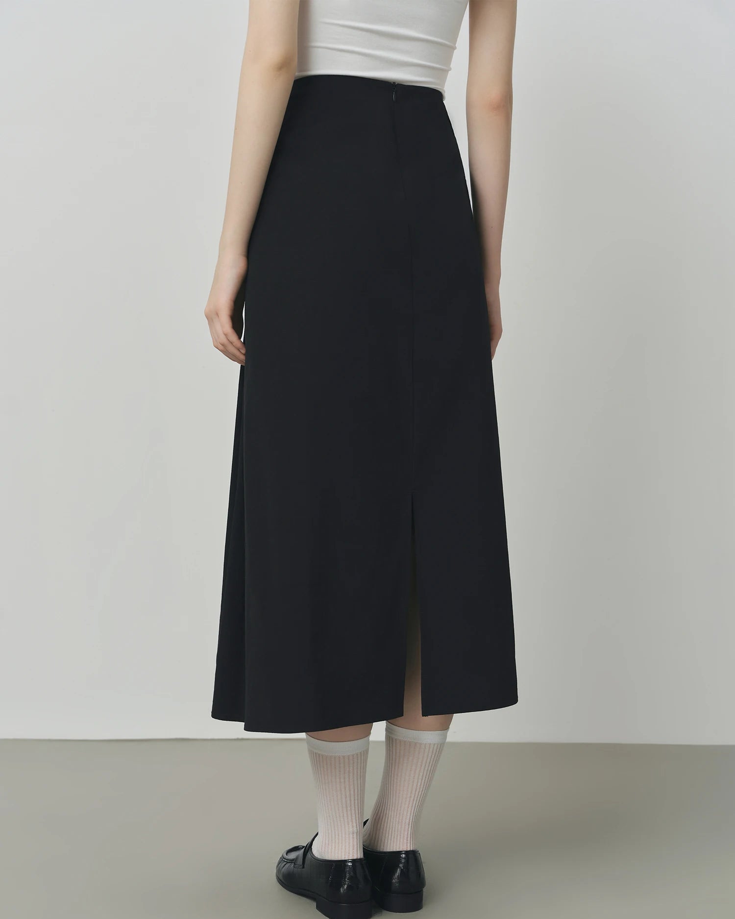 Irregular Hem High-Waisted A-Line Skirt