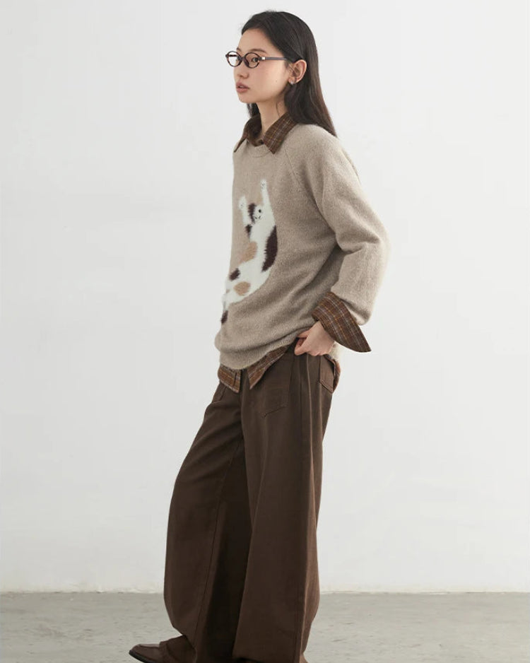 Loose Casual O-Neck Knitted Pullovers