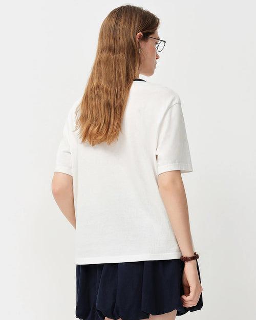 Loose-Fit Crew Neck T-Shirt With Letter Print