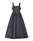 Sleeveless A-Line Pleated Knit Dress