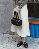 Relaxed Cotton Tencel A-Line Skirt