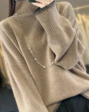 Oversized 100% Wool Turtleneck Sweater