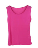 Silk-Viscose Jersey O-Neck Knit Sleeveless Tank Top