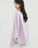 Single-Breasted Loose Long-Sleeved Shirt