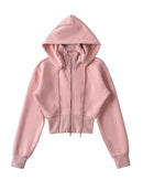 Zip-Up Cropped Sport Jacket