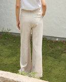 High-Waisted Wide-Leg Straight Pants