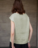 Linen Short Sleeve O-Neck Shirts