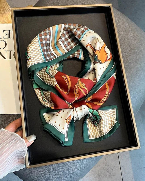Printed Long Silk Scarf