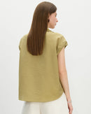 Collared Knit Short-Sleeved Shirt