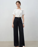 Asymmetrical Knotted Short-Sleeved T-Shirt
