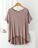 Modal Oversized Short Sleeve Pajama Top