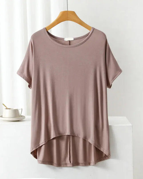 Modal Oversized Short Sleeve Pajama Top