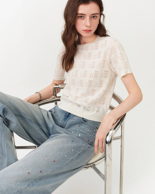 Lightweight Short-Sleeve Knit T-Shirt