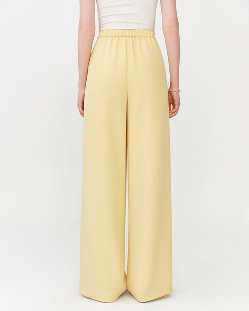 High-Waist Straight Drape Trousers