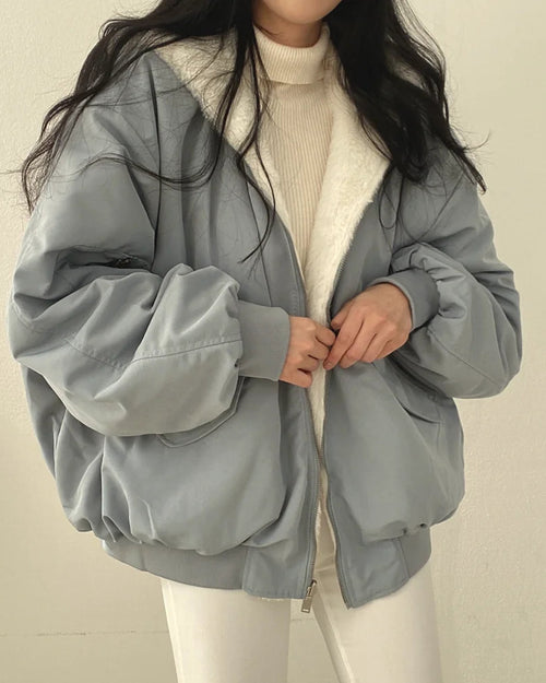 Oversized Double Sided Hooded Jacket