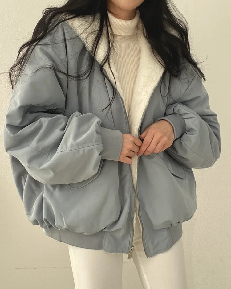 Oversized Double Sided Hooded Jacket