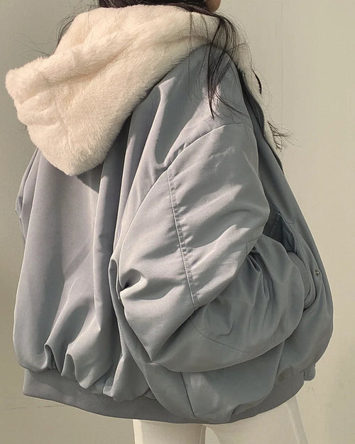 Oversized Double Sided Hooded Jacket