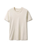 Silk-Cotton-Modal O-Neck Short Sleeve Tee