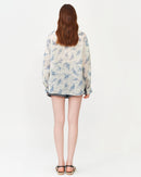 Long Sleeve Floral Print V-Neck Shirt