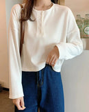 Button Design Long Sleeve Shirt