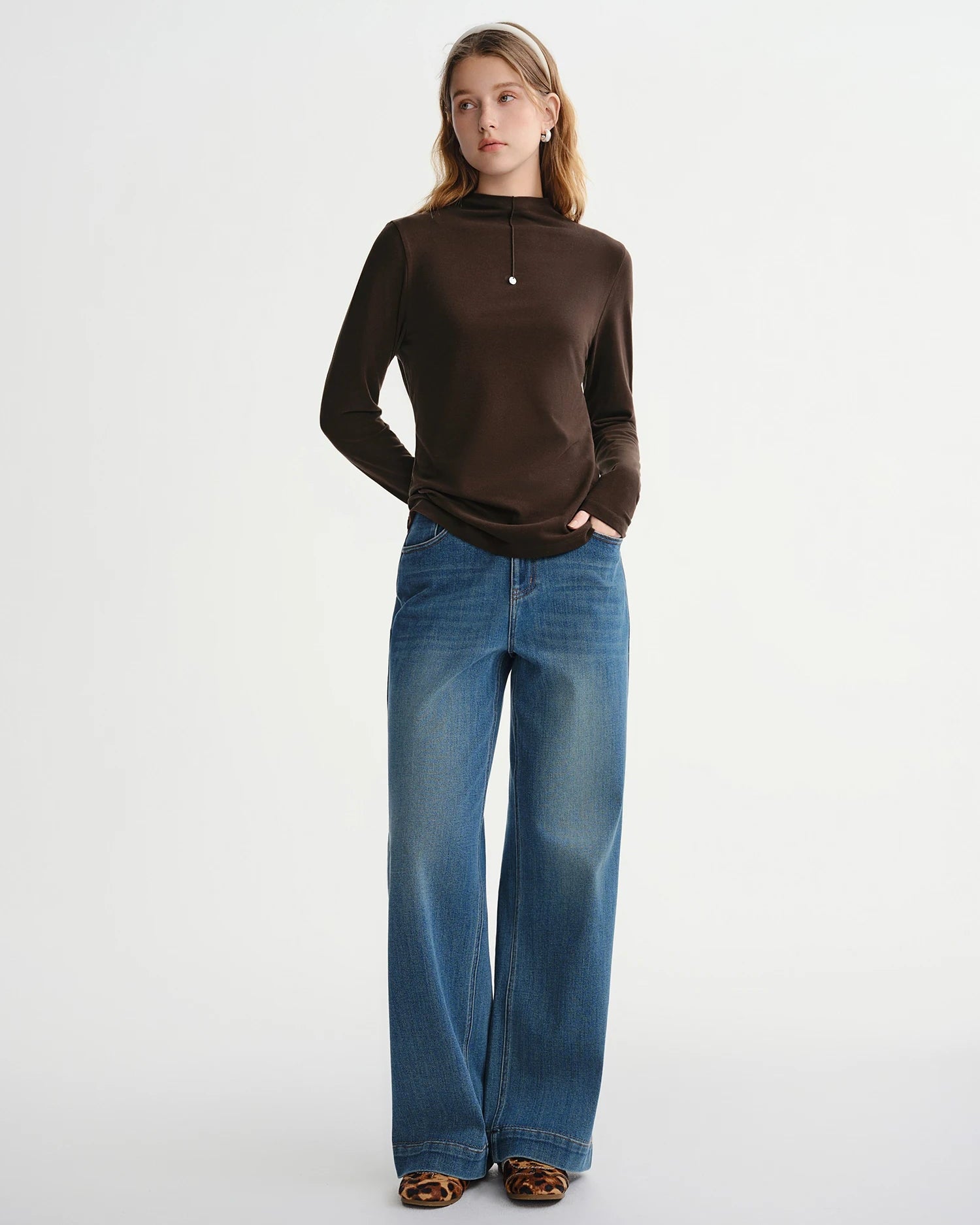 Antibacterial Soft-Touch Turtleneck Layering Top