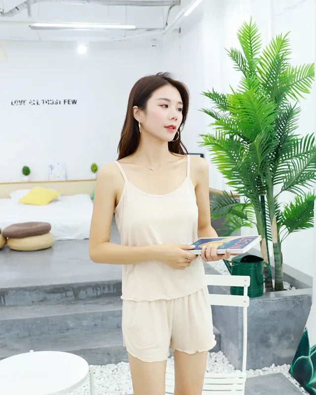 Modal Camisole & Shorts 2-Piece Pajama Set