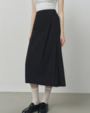 Irregular Hem High-Waisted A-Line Skirt