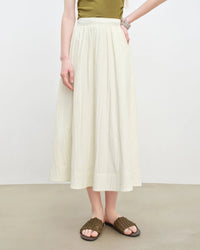 Stretch High-Waisted A-Line Maxi Skirt