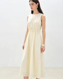 Sleeveless Pleated A-Line Dress