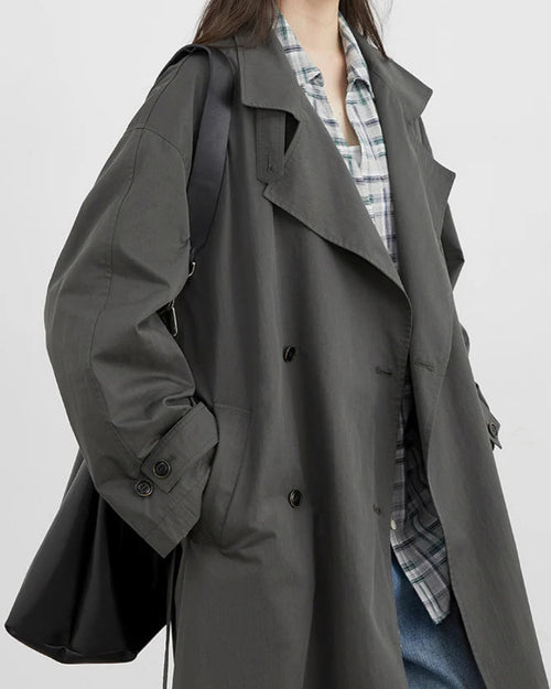Belted Cotton Trench Coat Women's Outerwear