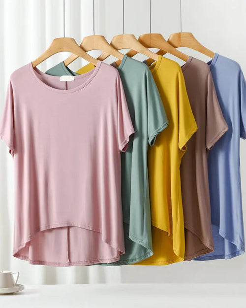Modal Oversized Short Sleeve Pajama Top