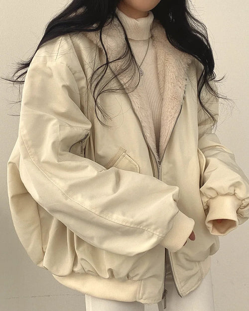 Oversized Double Sided Hooded Jacket