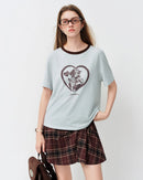 Loose-Fit Crew Neck T-Shirt With Letter Print