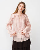 Floral Flowy Blouse With Silk-Blend Camisole