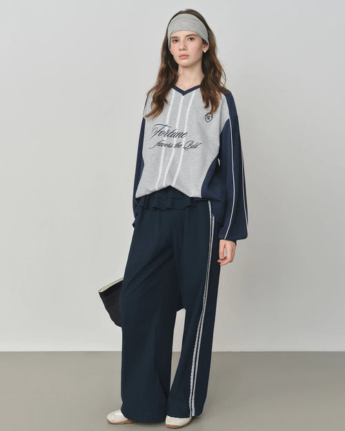 Loose-Fit Drop-Shoulder Sweatshirt With Letter Print