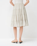 Women's Casual Striped Midi Skirt