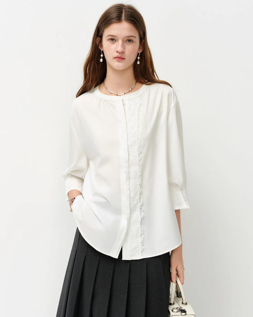 Women's Loose Lantern Sleeve Casual Shirt