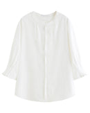 Women's Loose Lantern Sleeve Casual Shirt