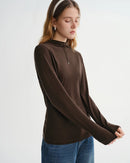 Antibacterial Soft-Touch Turtleneck Layering Top