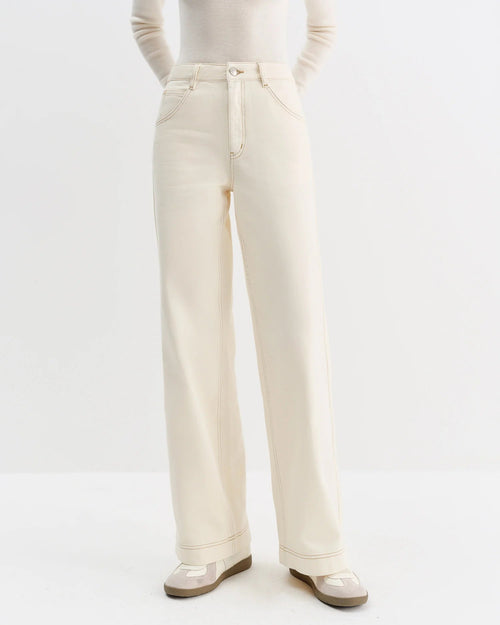 High-Waisted Straight-Leg Cropped Jeans