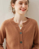 Cashmere Knitted Short Cardigan