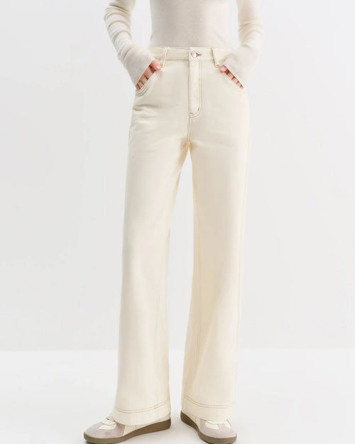 High-Waisted Straight-Leg Cropped Jeans