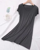Modal Short Sleeve Mini Sleep Dress